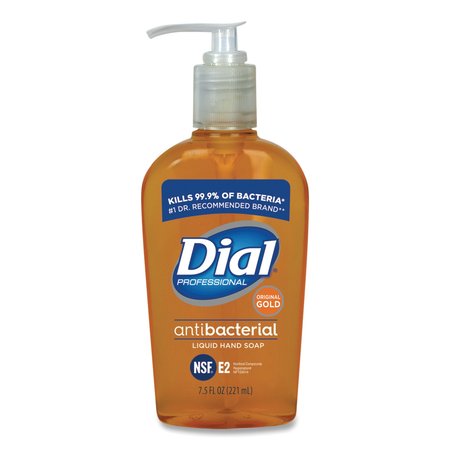 Dial Professional Gold Antimicrobial Hand Soap, Floral Fragrance, 7.5oz Pump Btl, PK12 84014